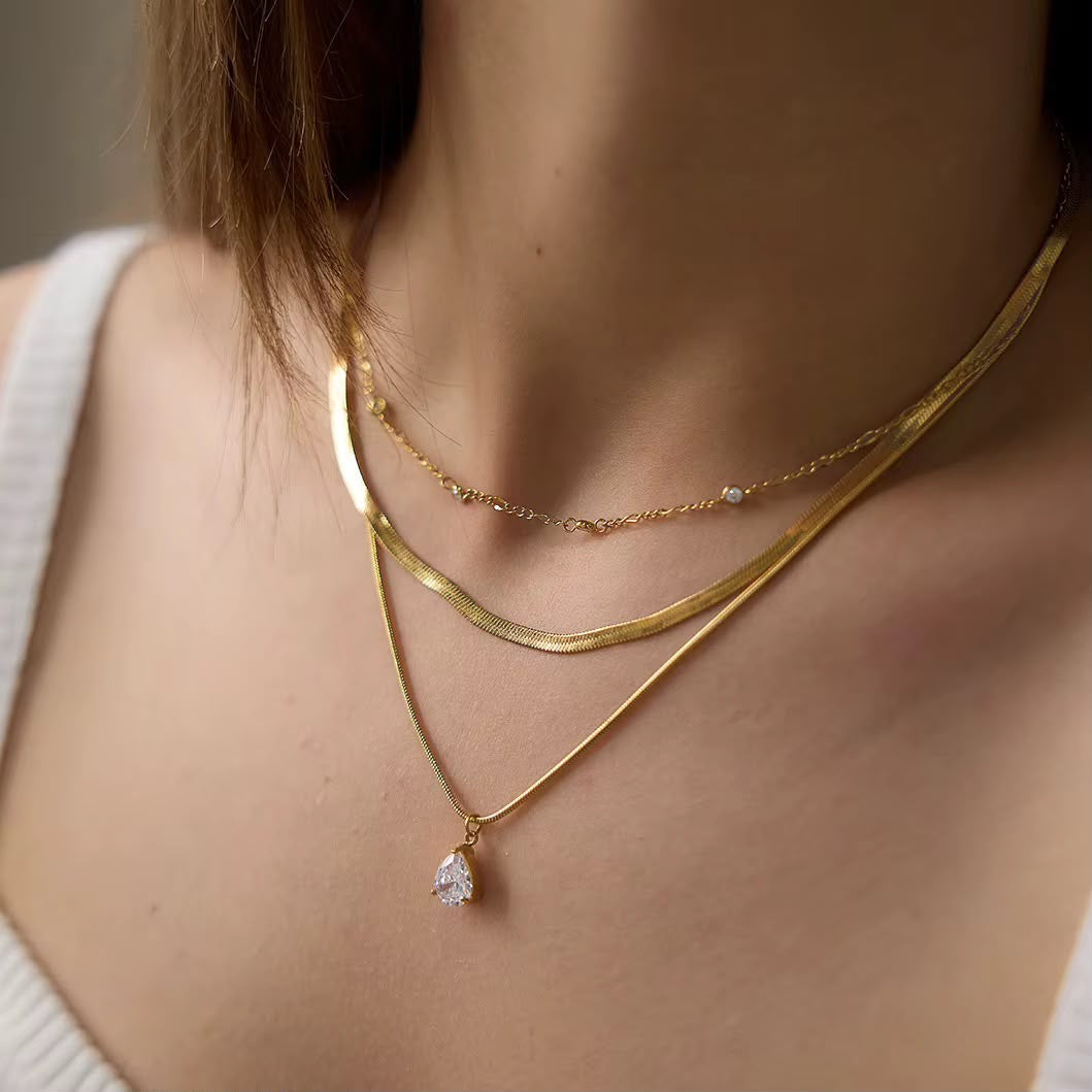 Elise Tri Layer Necklace Set