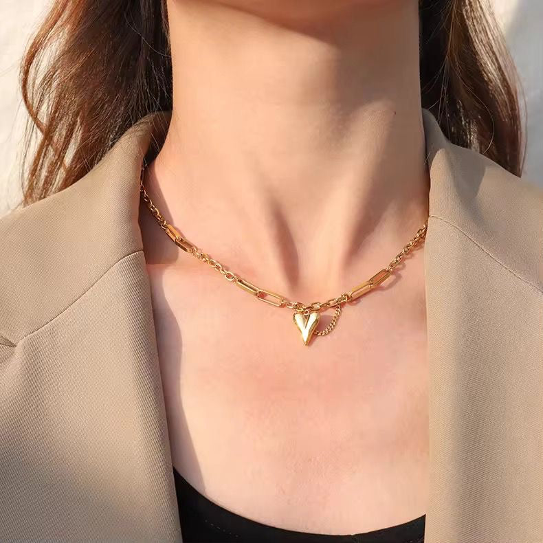 Juliette Heart Charm Necklace