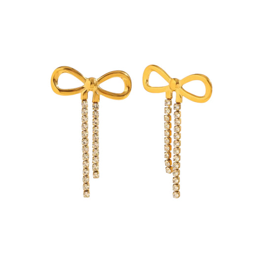 Sparkly Bow Studs