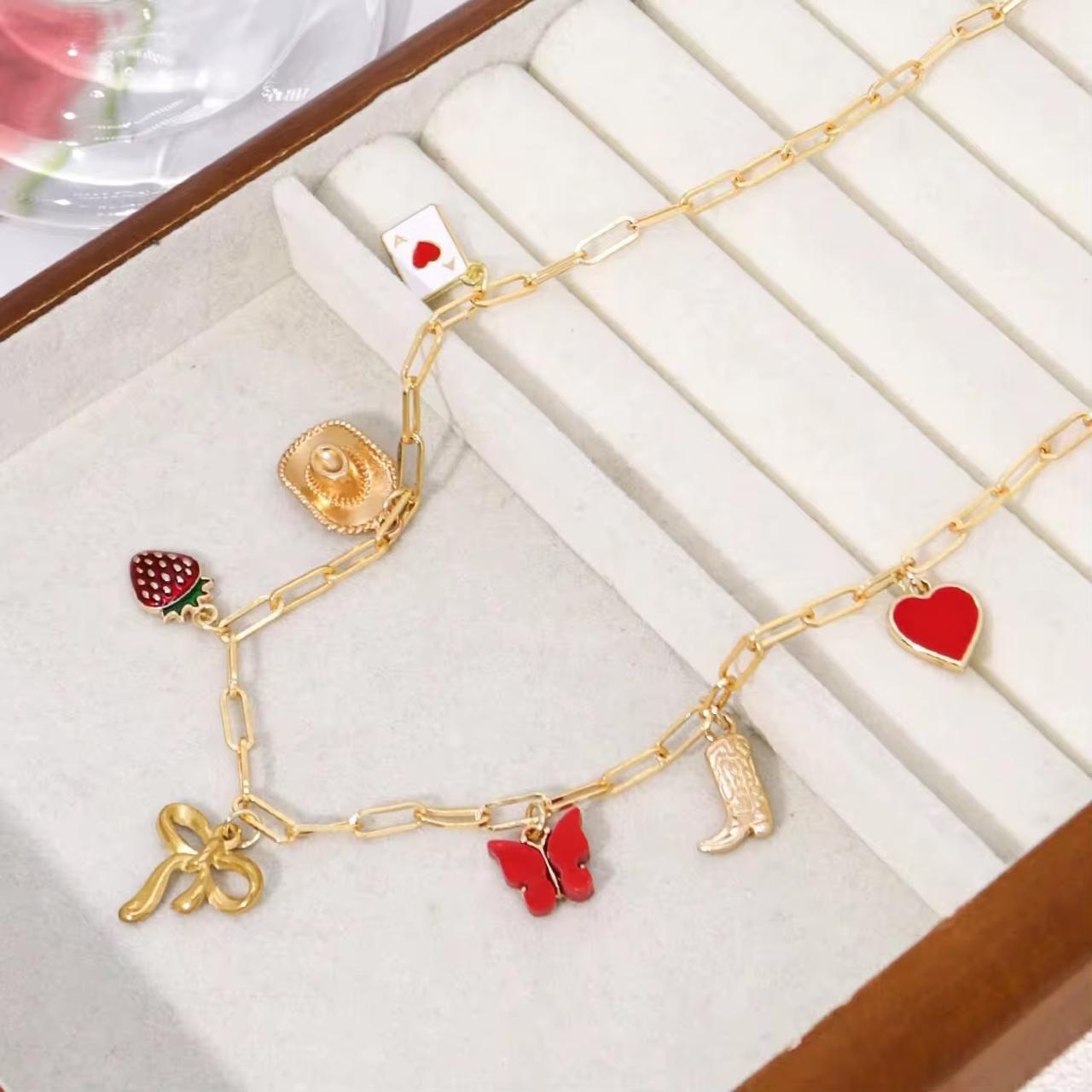 Coquette Rosie Charm Necklace