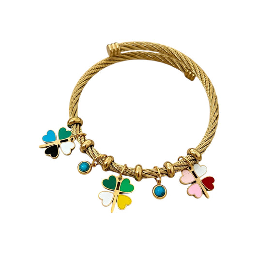 Lucky Leafy Charm Bracelet