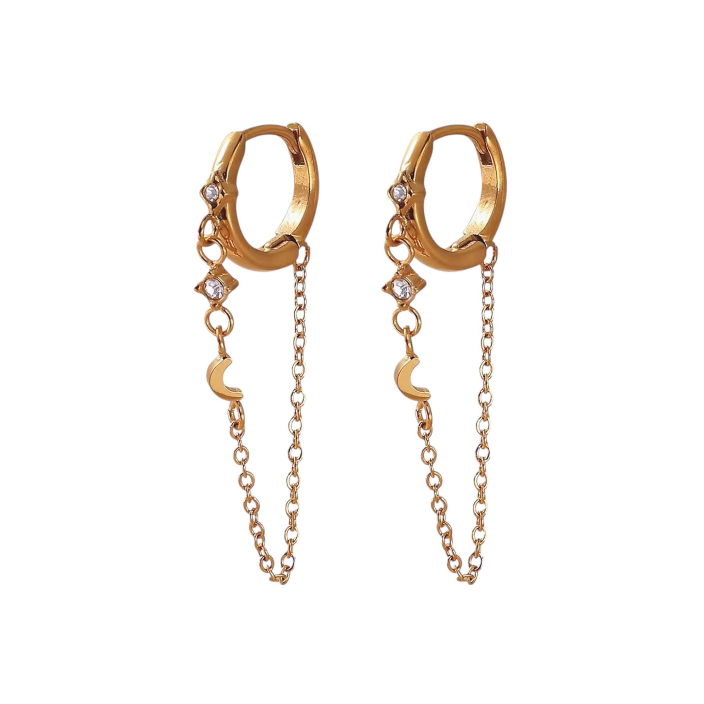 Moon Dangler Hoops