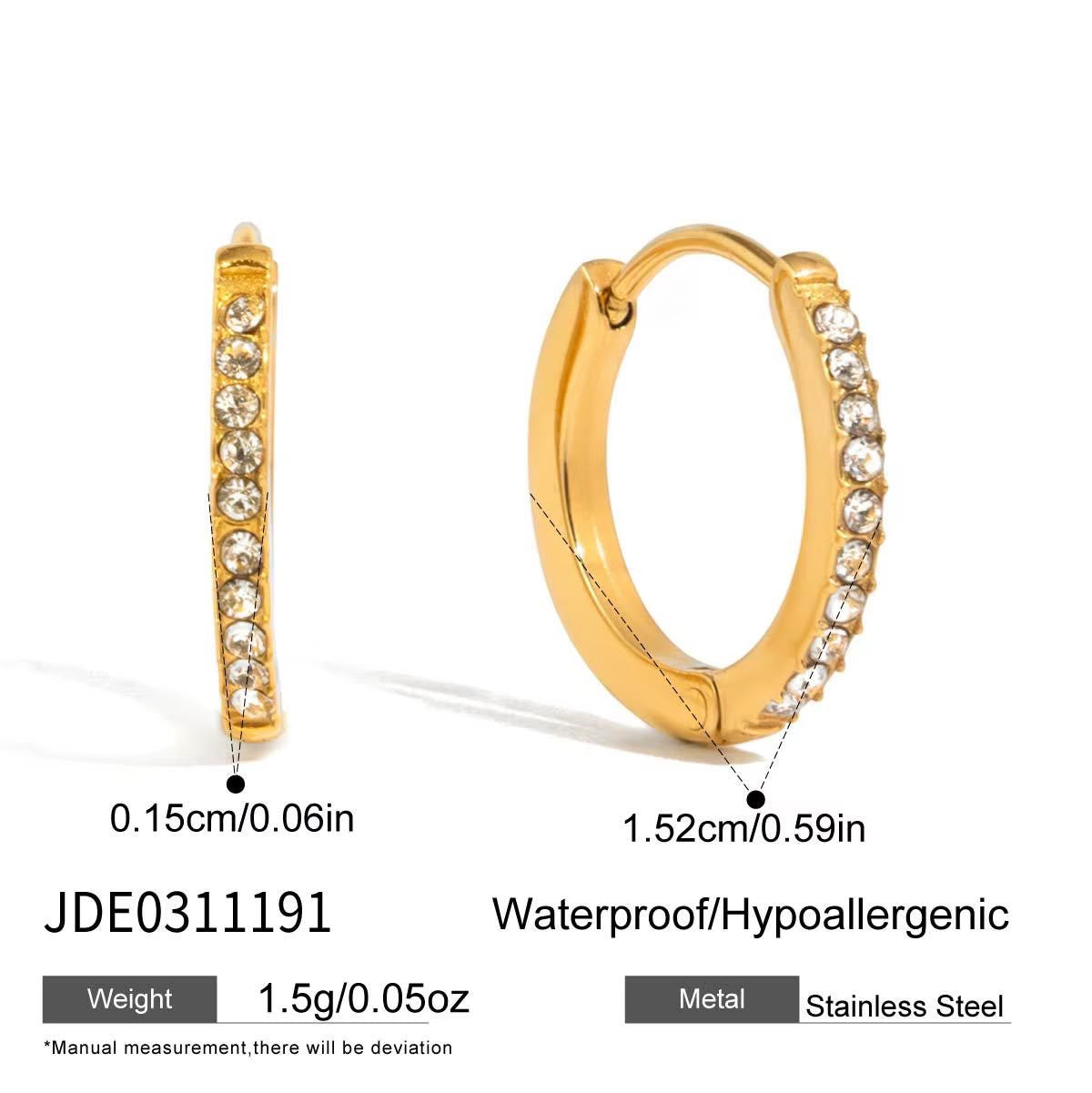 Amelia Dainty Zircon Hoops