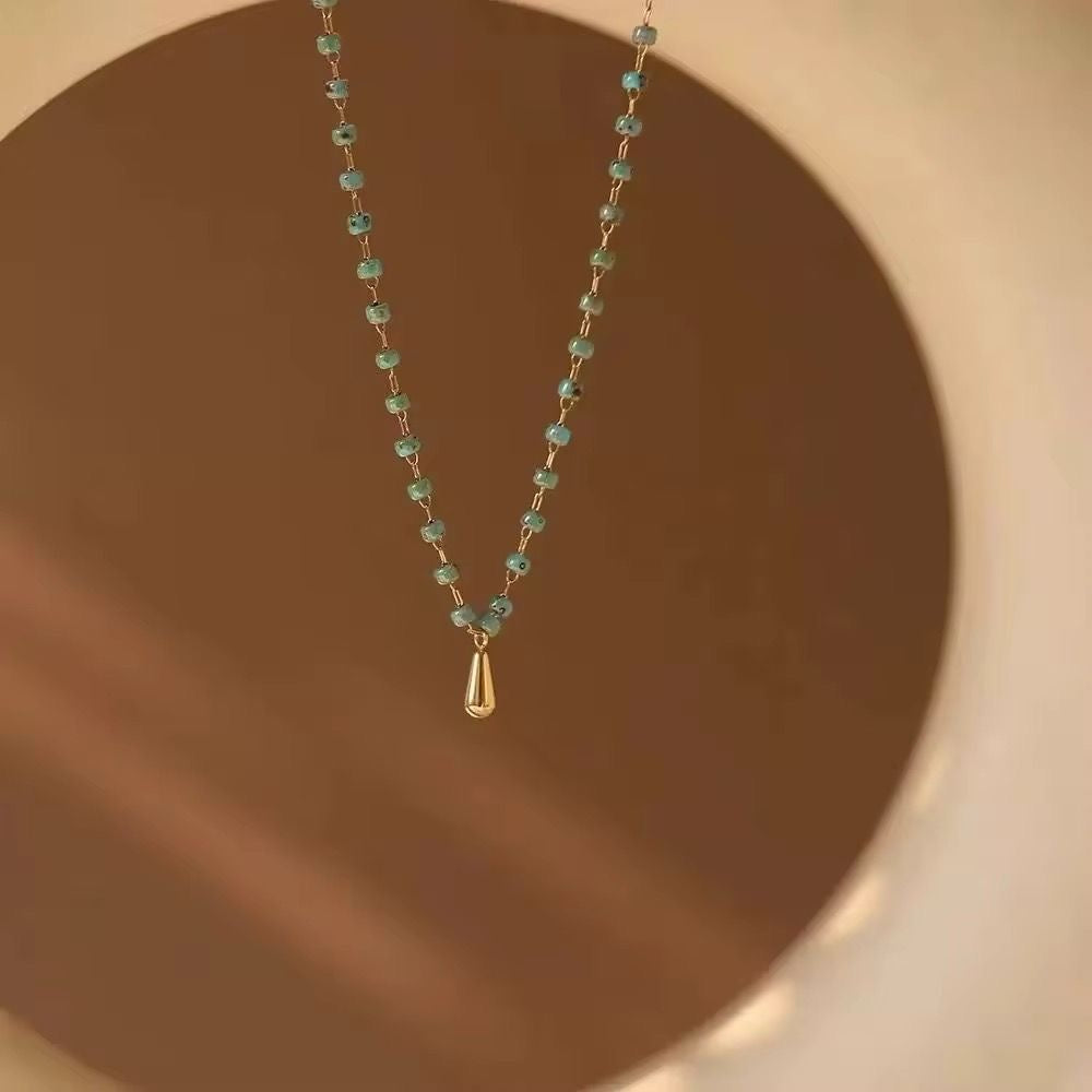 Azure Turquoise Beaded Necklace