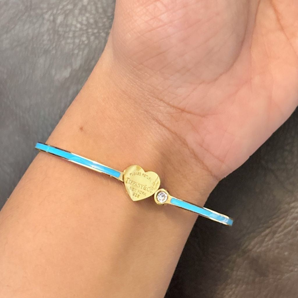 T-Blue Heart Dainty Bracelet