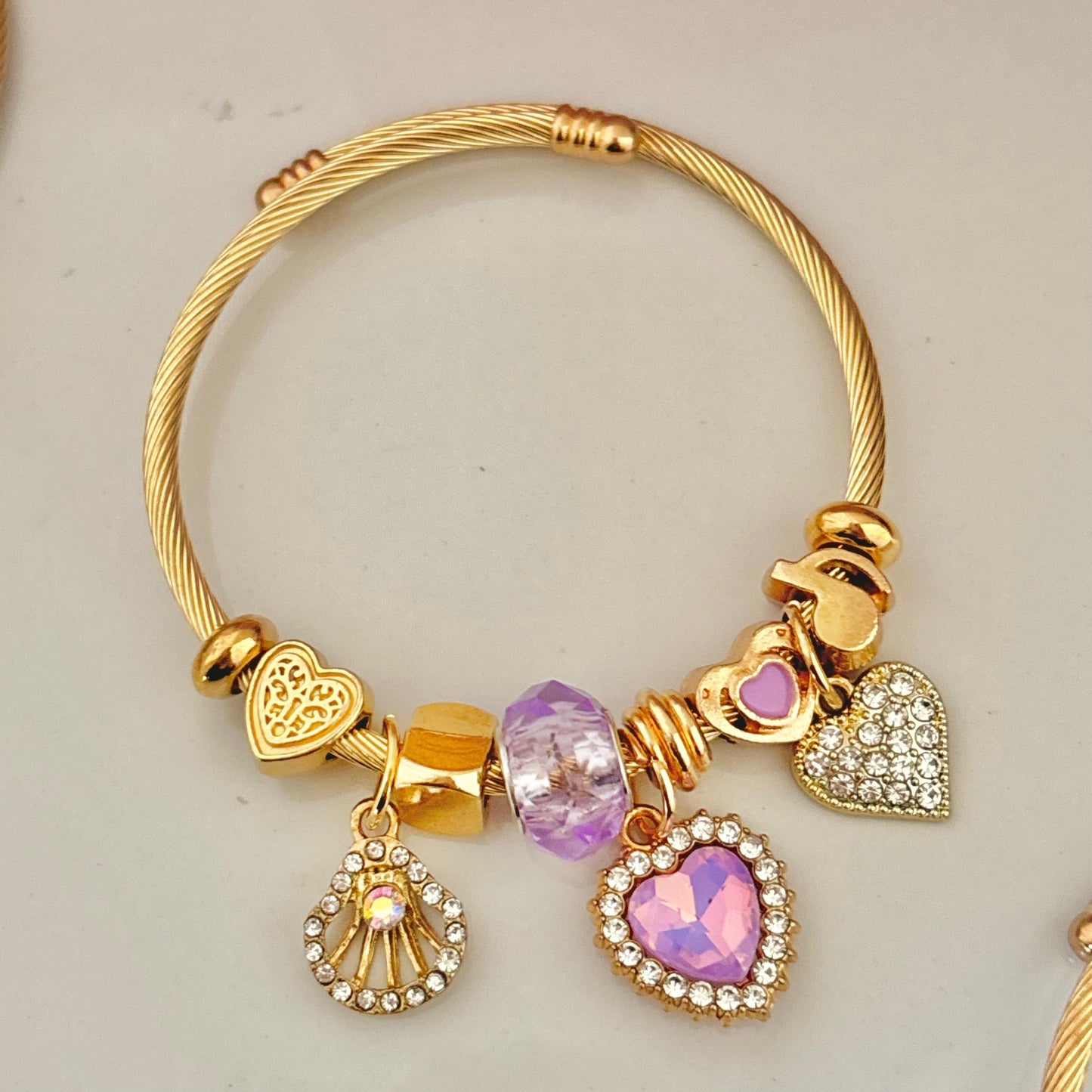 Zephyr Multi Charm Bracelet -Lilac