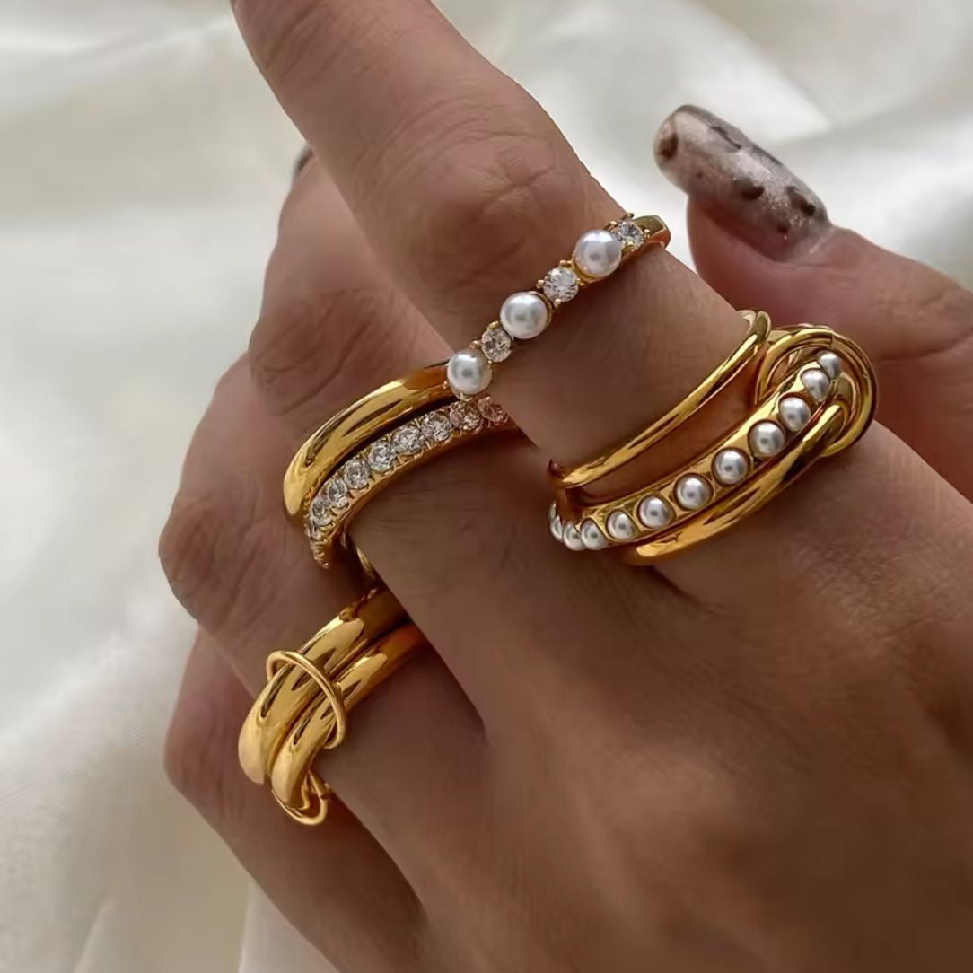 Adelaide Diamante LUX Stack Ring -18K