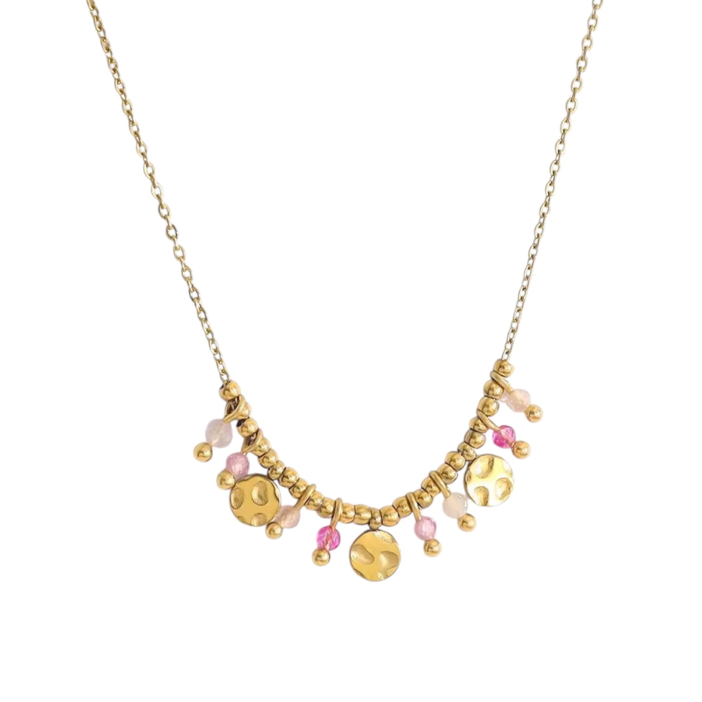 Candy Floss Coin Charm Necklace