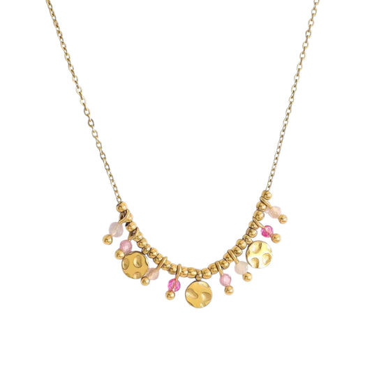 Candy Floss Coin Charm Necklace