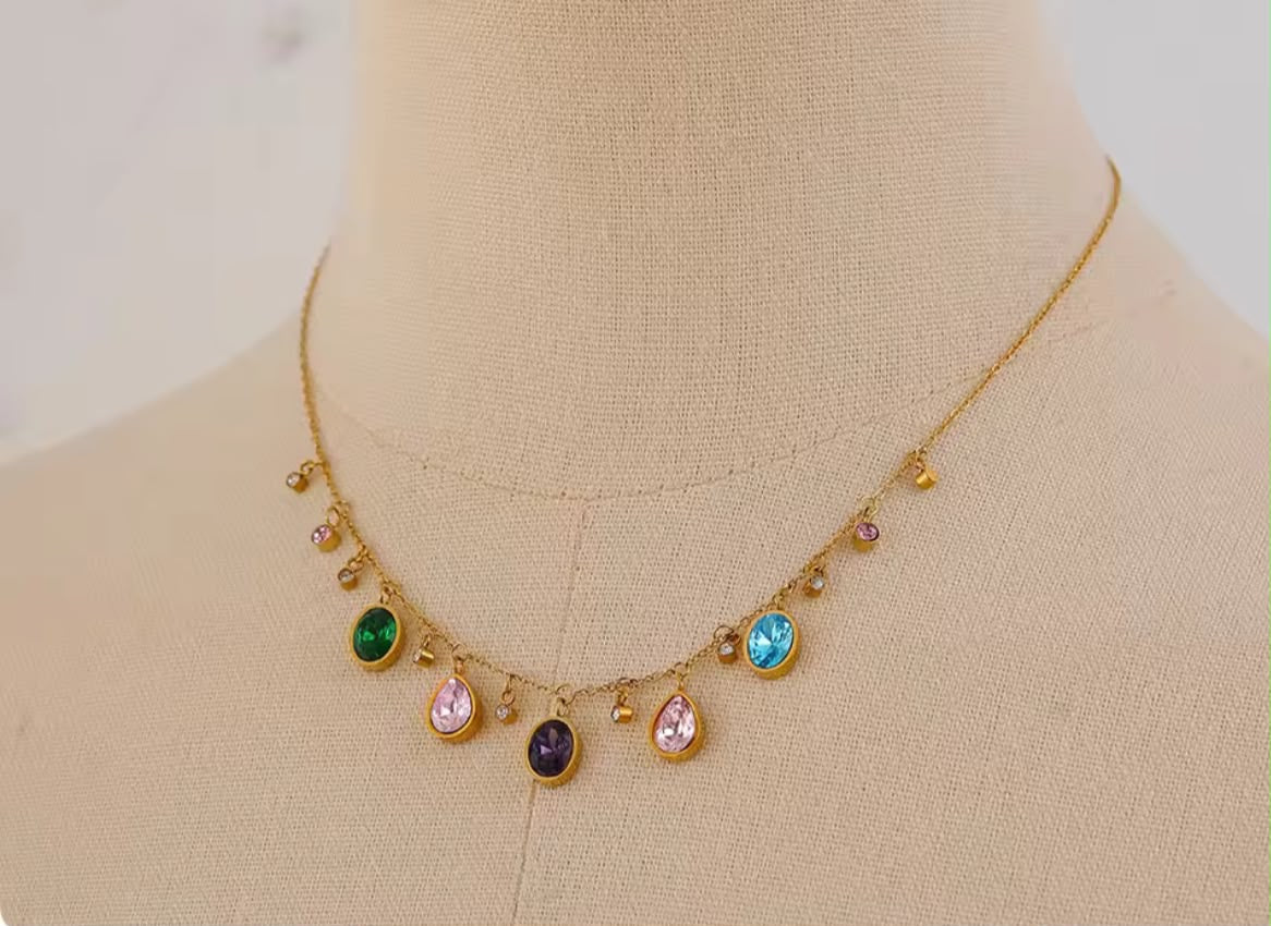 Sunset Gem Glam Necklace