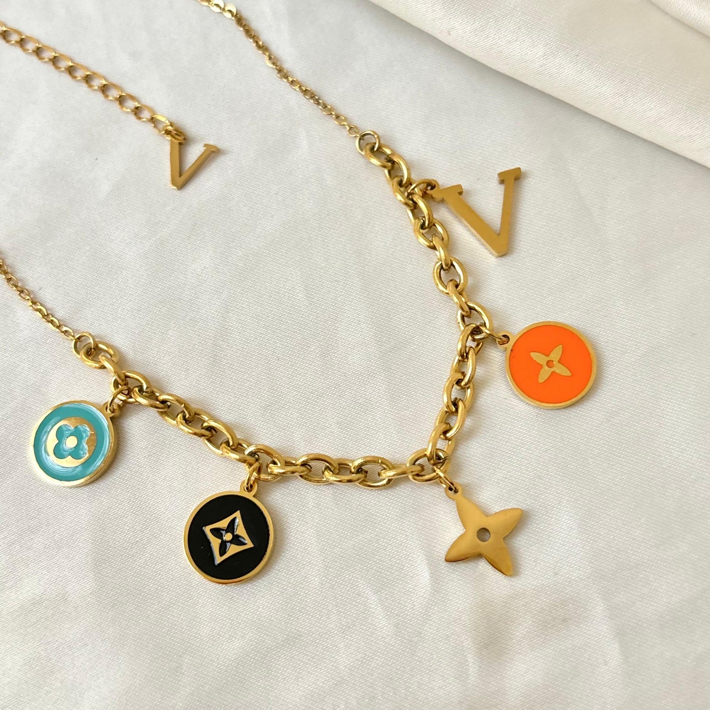 Blossom Star Multi Charm Necklace