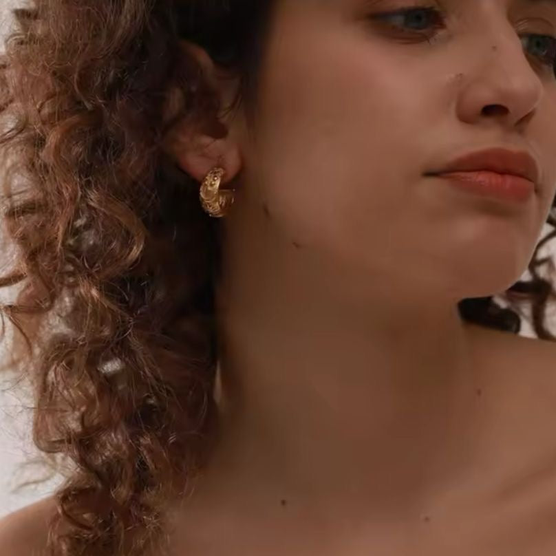 Celeste Gold Hoops -18K
