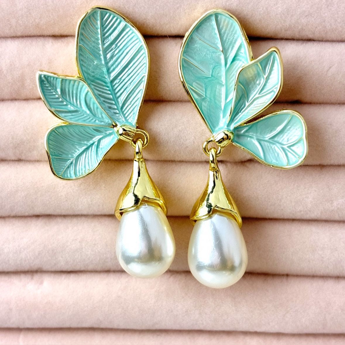 Petal Earrings -Sea Breeze