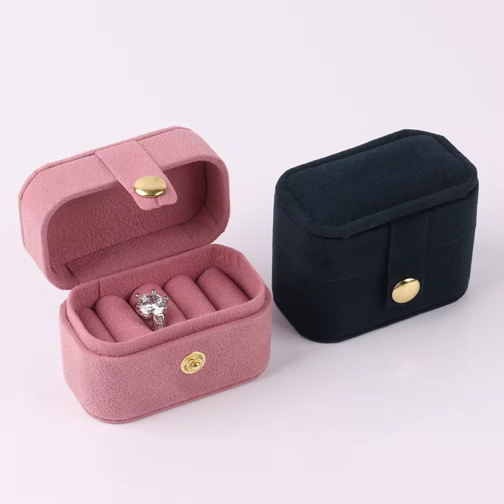 Pink Suede Ring Box