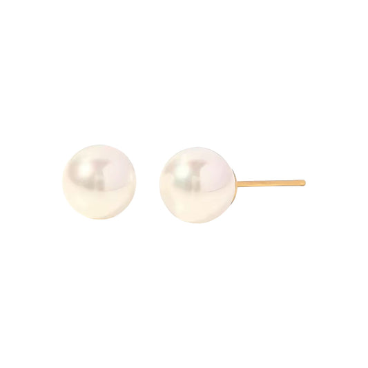 Signature Pearl Studs -18K