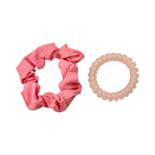 Hair Set -Candy Pink (Scrunchie + Hair Tie)