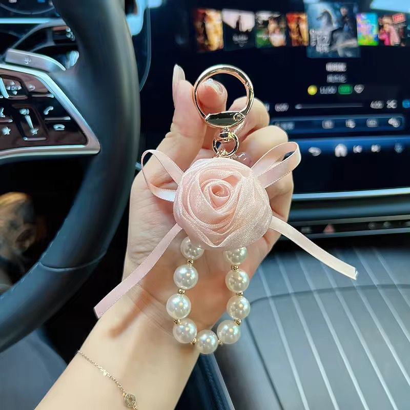 Rosa Pearl Bag Charm XKeychain