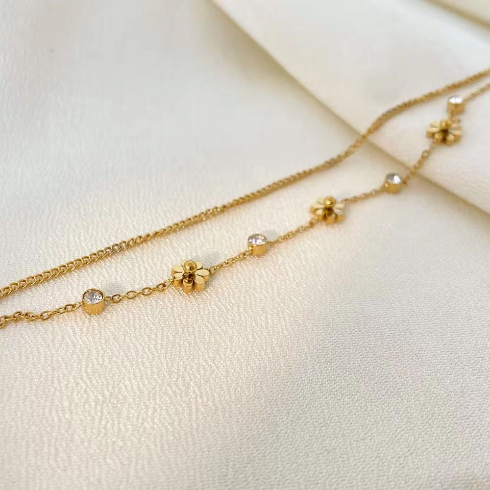 Daisy Layered Bracelet