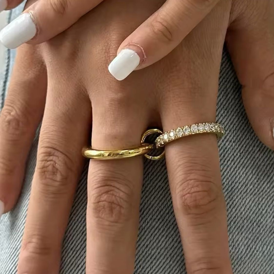 Adelaide Diamante LUX Stack Ring -18K