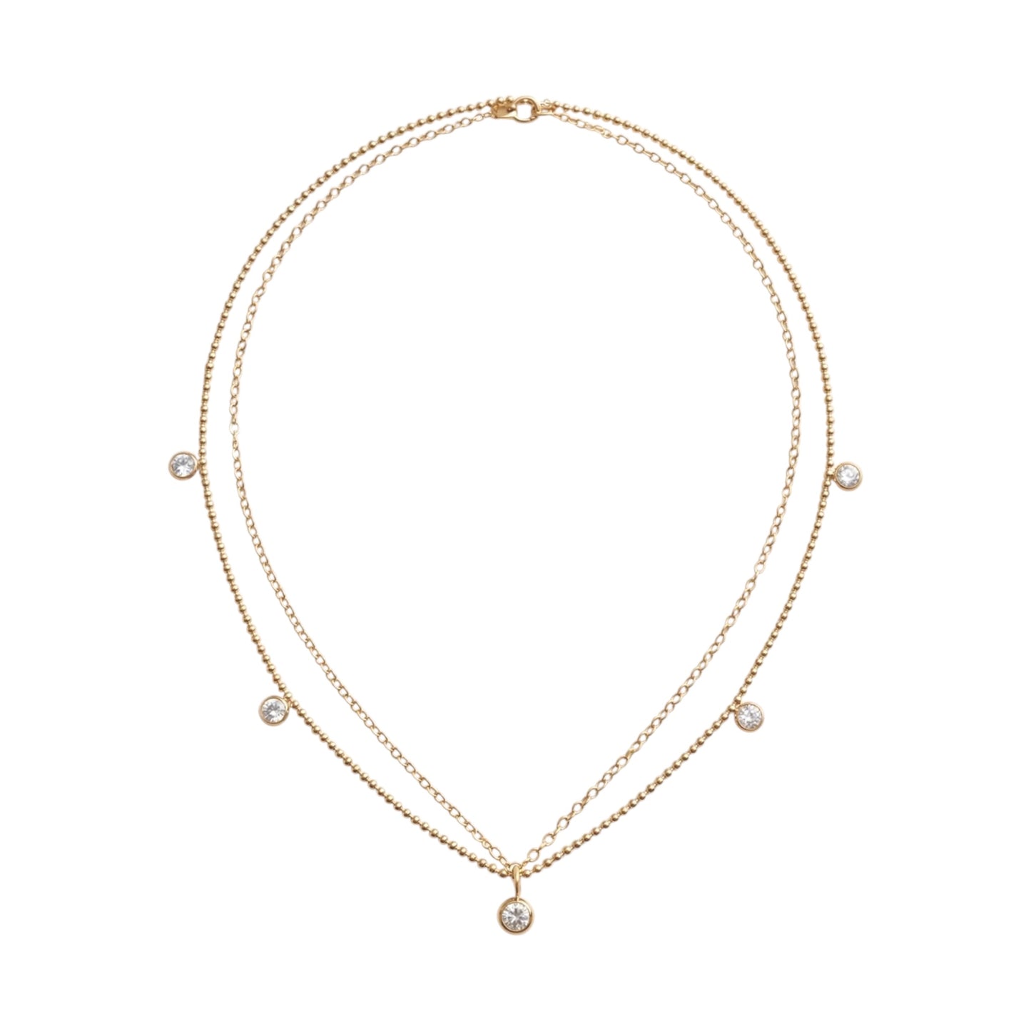 Elisia Layered Charm Necklace