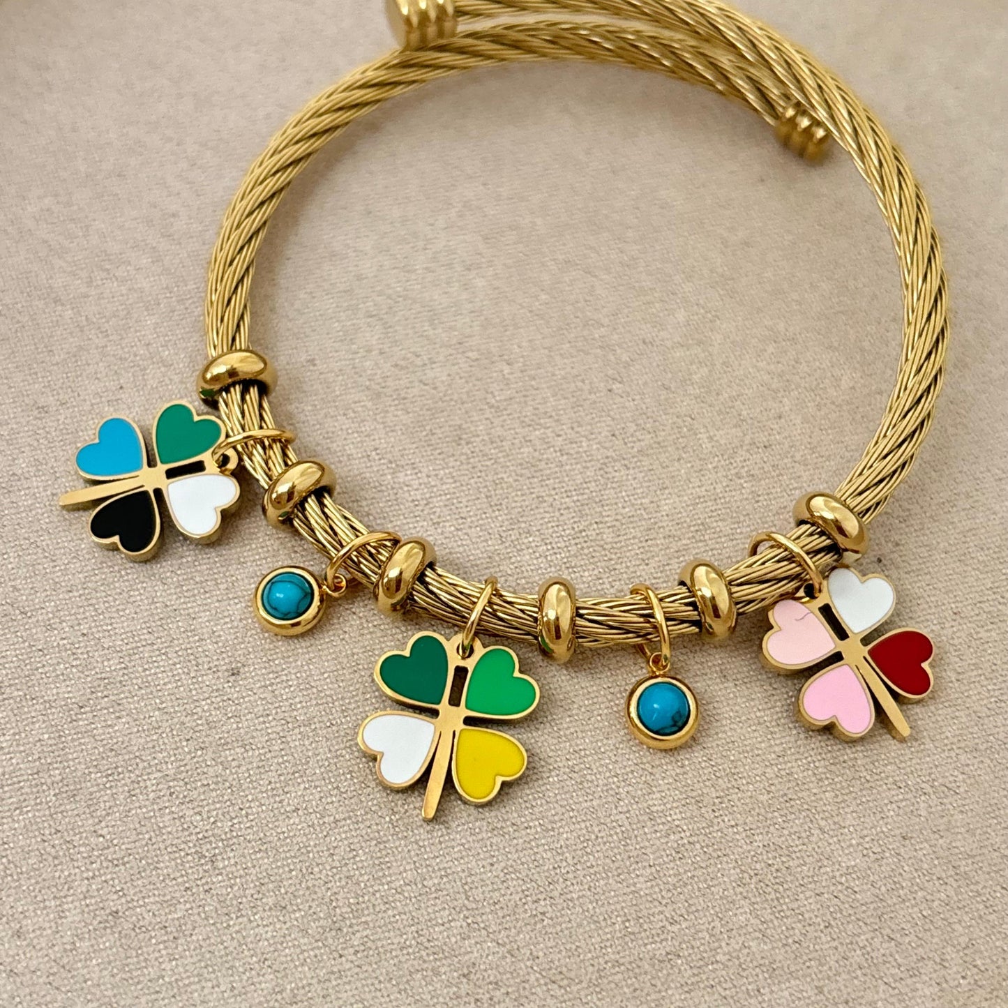 Lucky Leafy Charm Bracelet