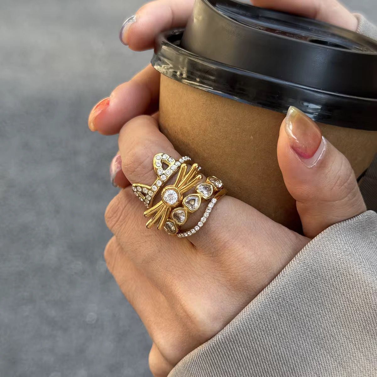 Neko Zircon Pave Ring