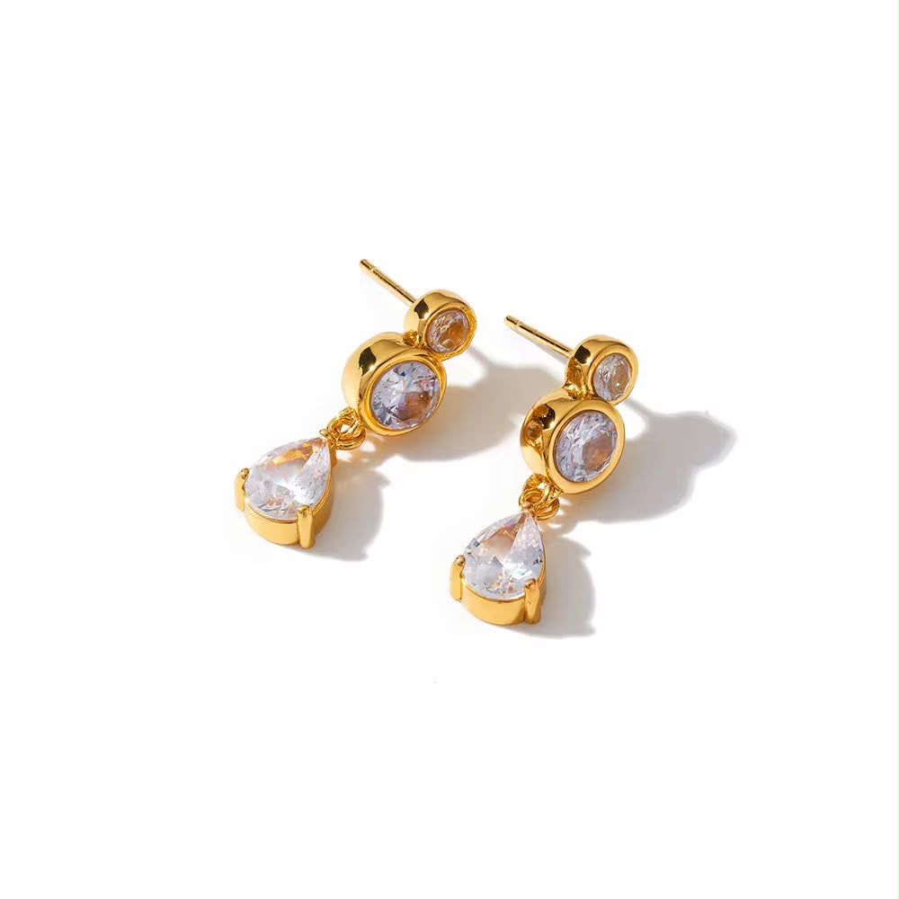 Amour Diamond Drop Studs