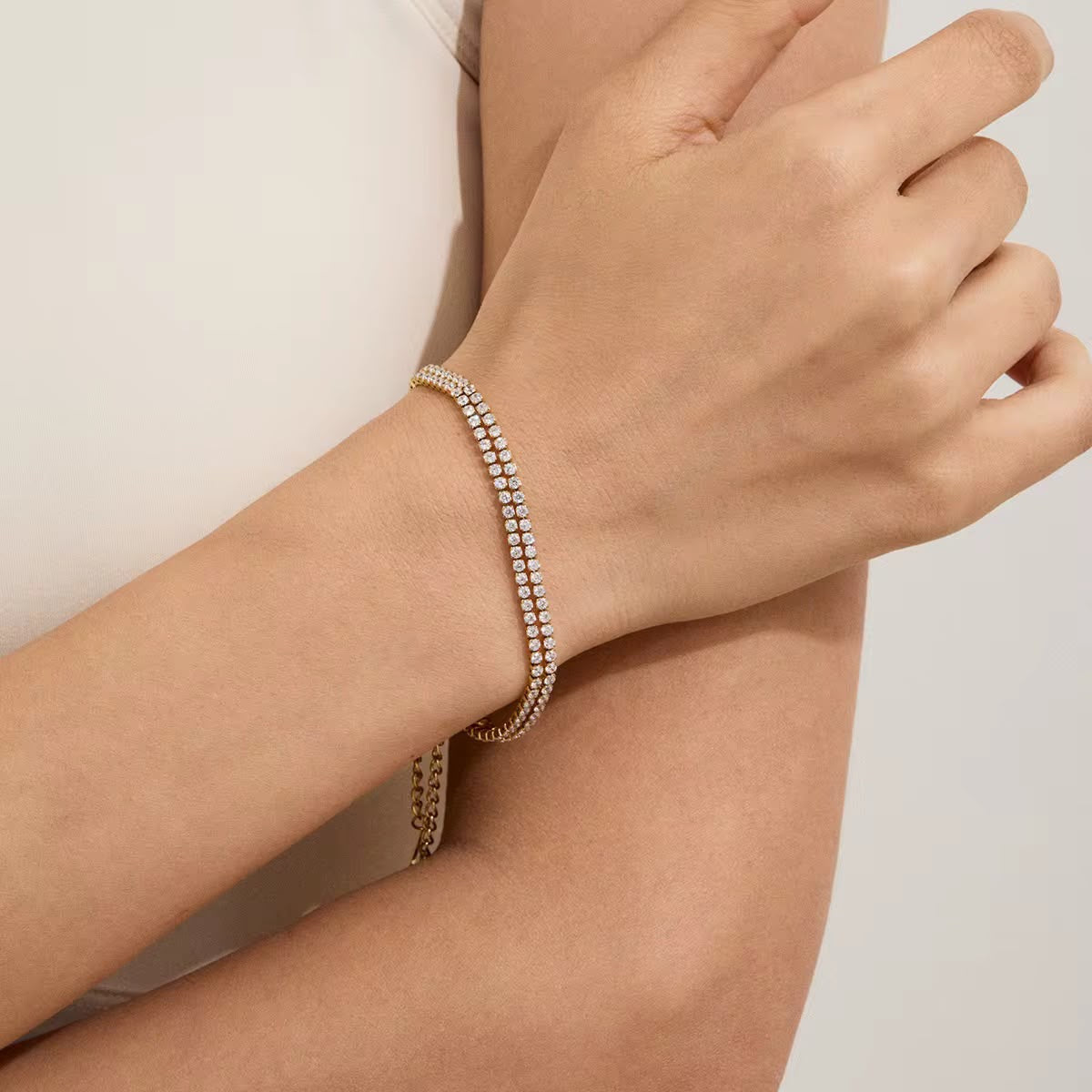 Maison LUX Layered Tennis Bracelet