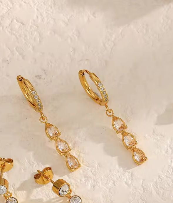 Dew Drop Chandelier Hoops