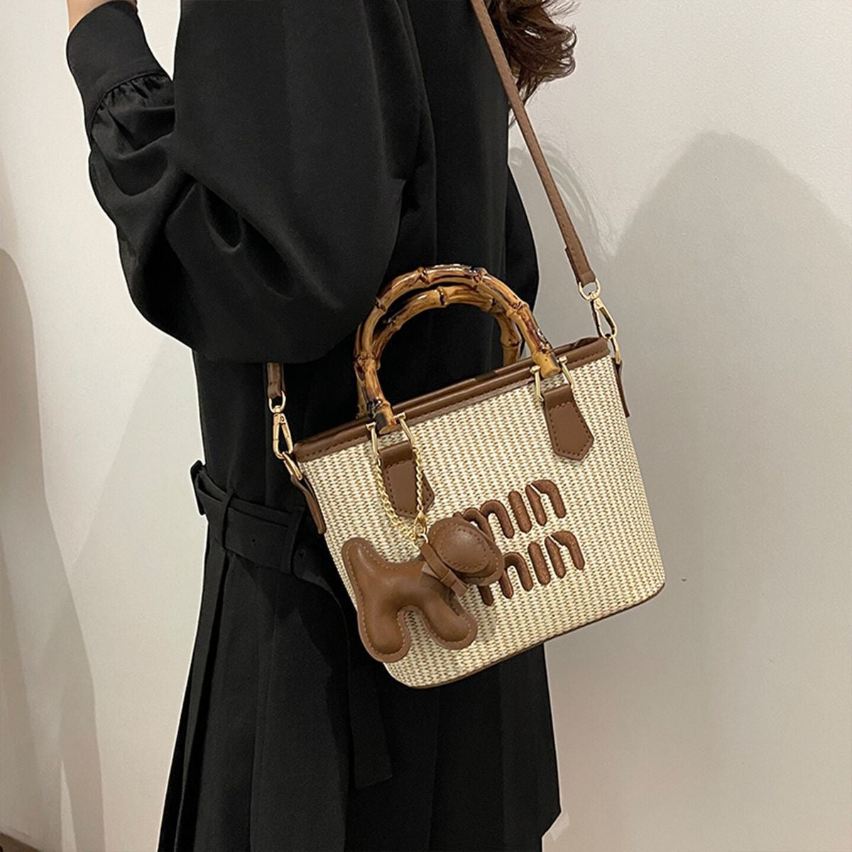 MM LUX Cross Body Bag -With Doggy Charm