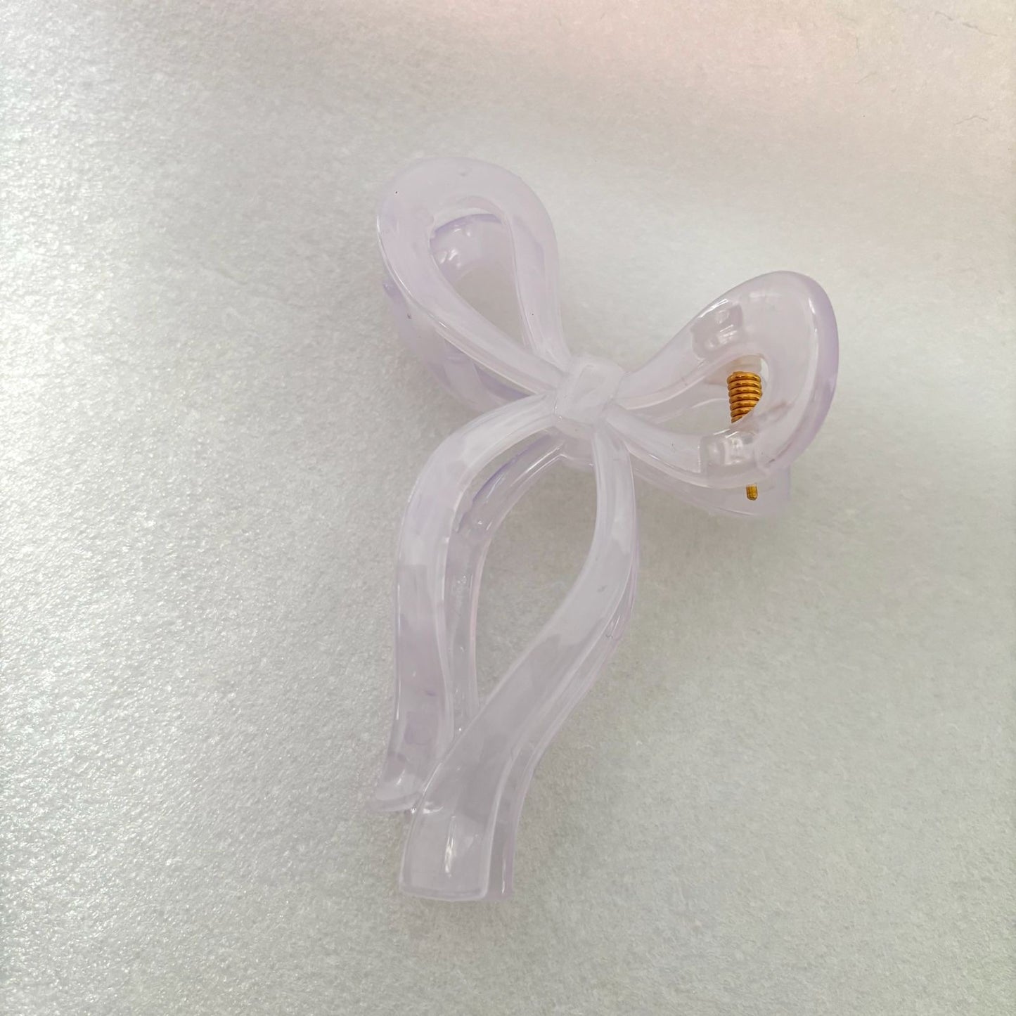 Marble Pastel Bow Claw Clip -Lilac