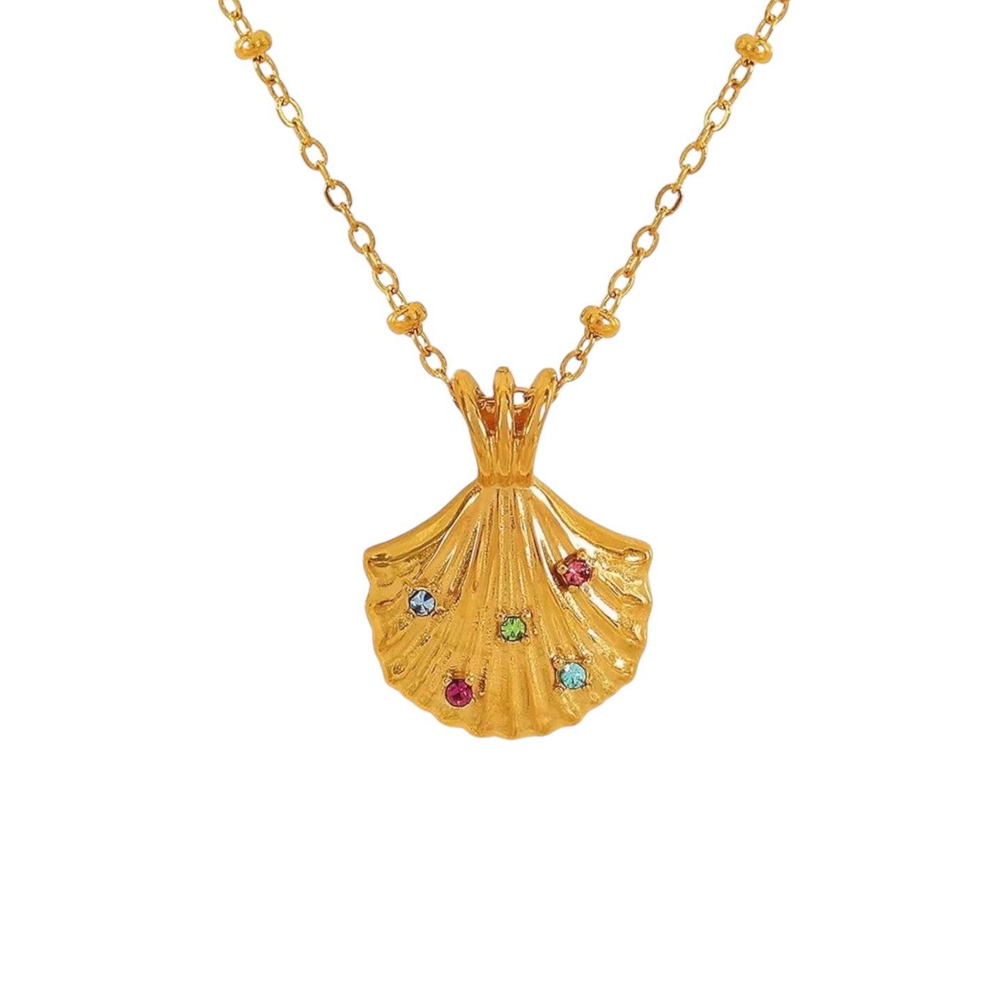 Ariel Multi Zircon Necklace -18K