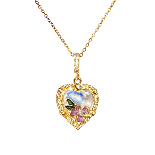 Regal Love Necklace -Hand Painted