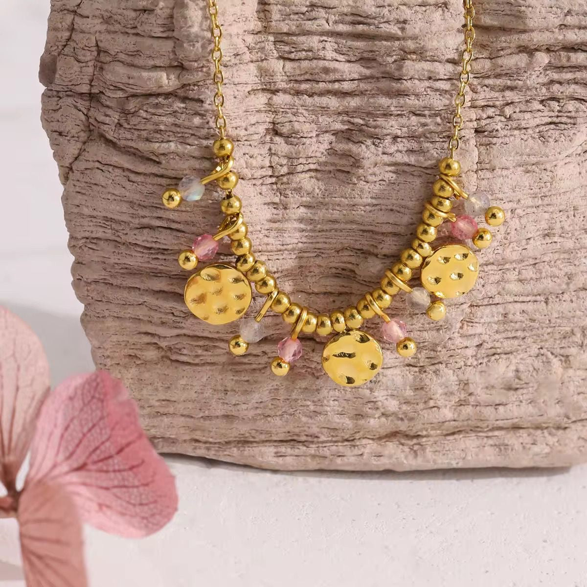 Candy Floss Coin Charm Necklace