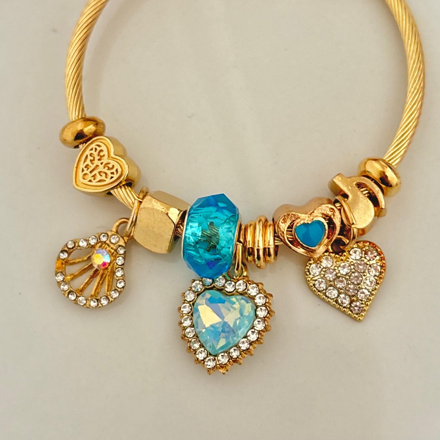 Zephyr Multi Charm Bracelet -Blue Lagoon