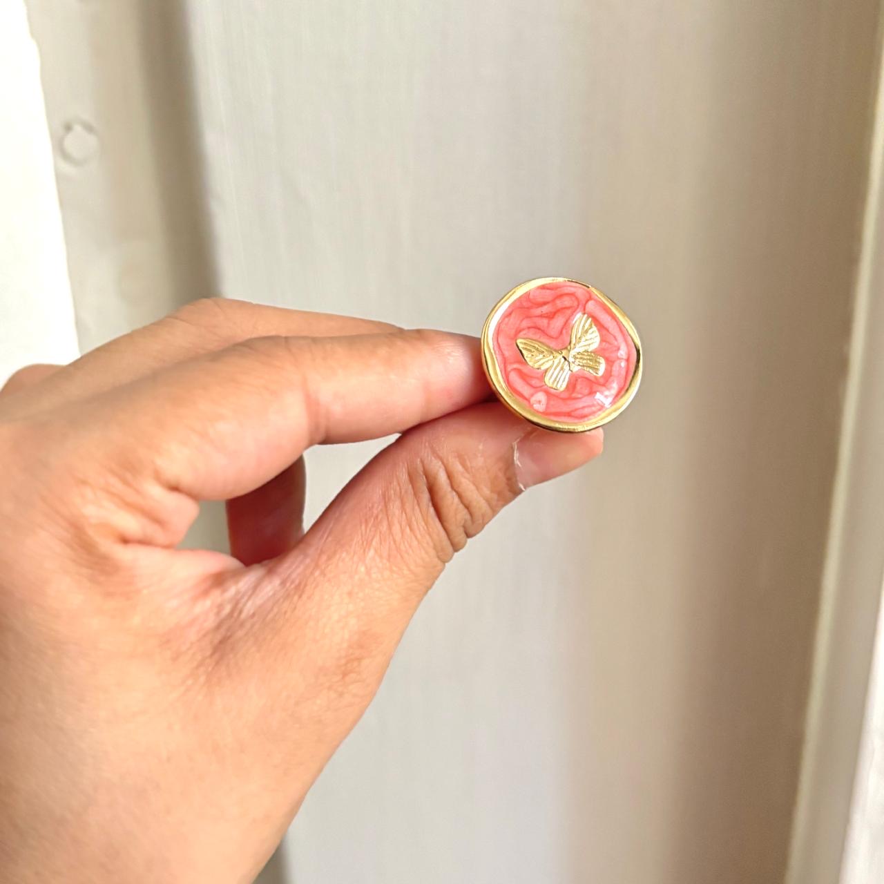 Flutter Ring -Peach