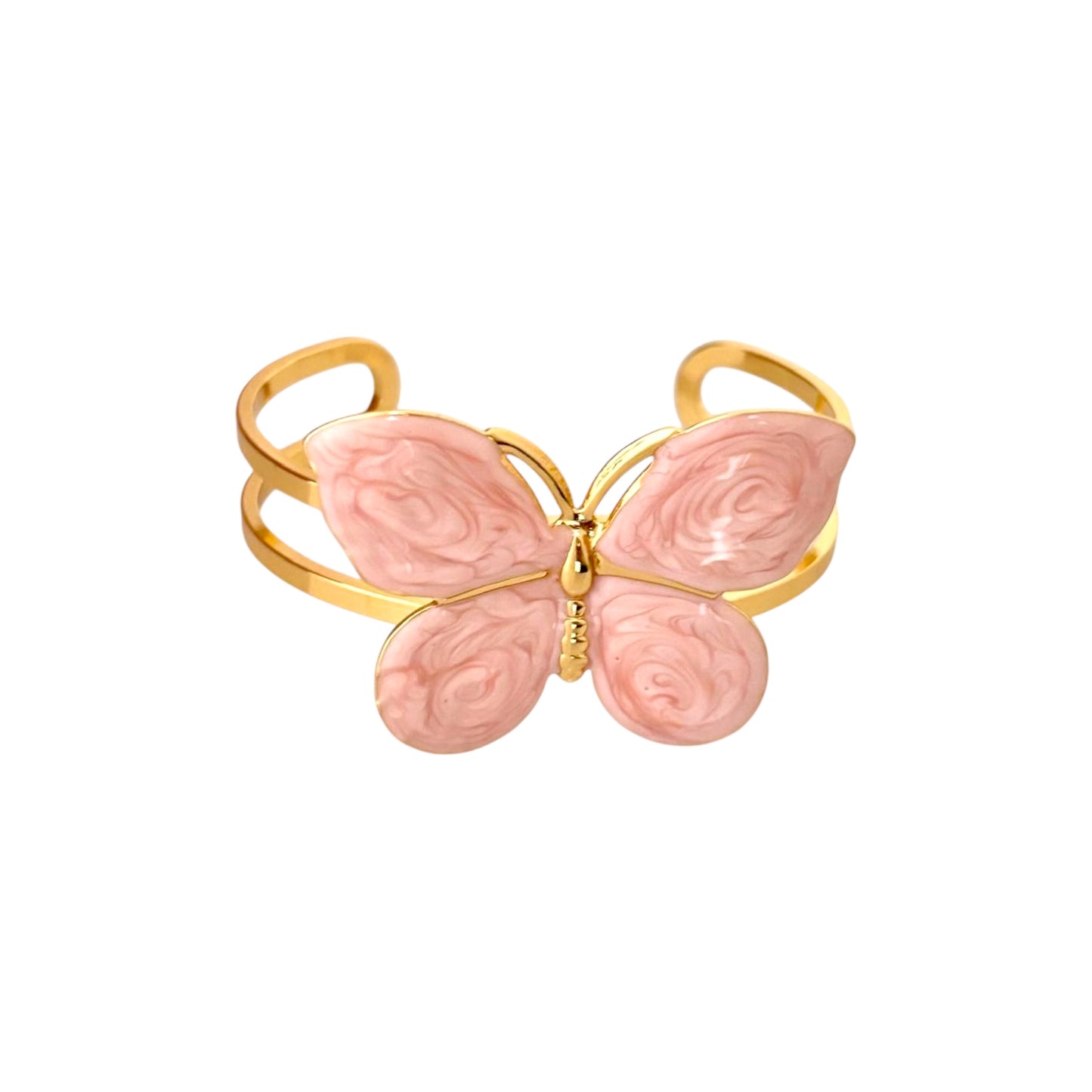 Pastel Butterfly Cuff -Baby Pink
