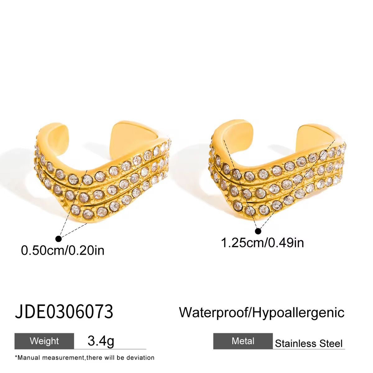 Gleam Wave Ear Cuff Set