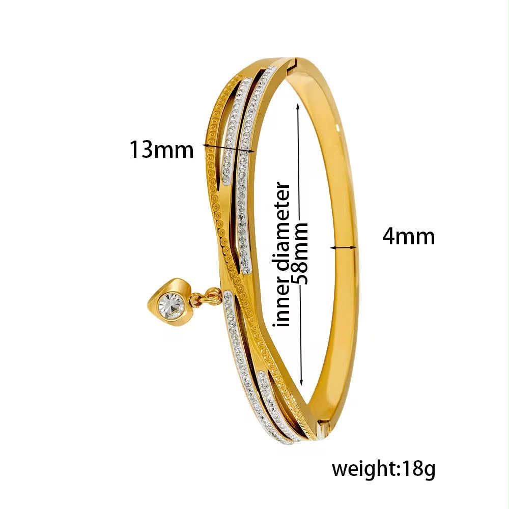 Amour Glitz Charm Bangle