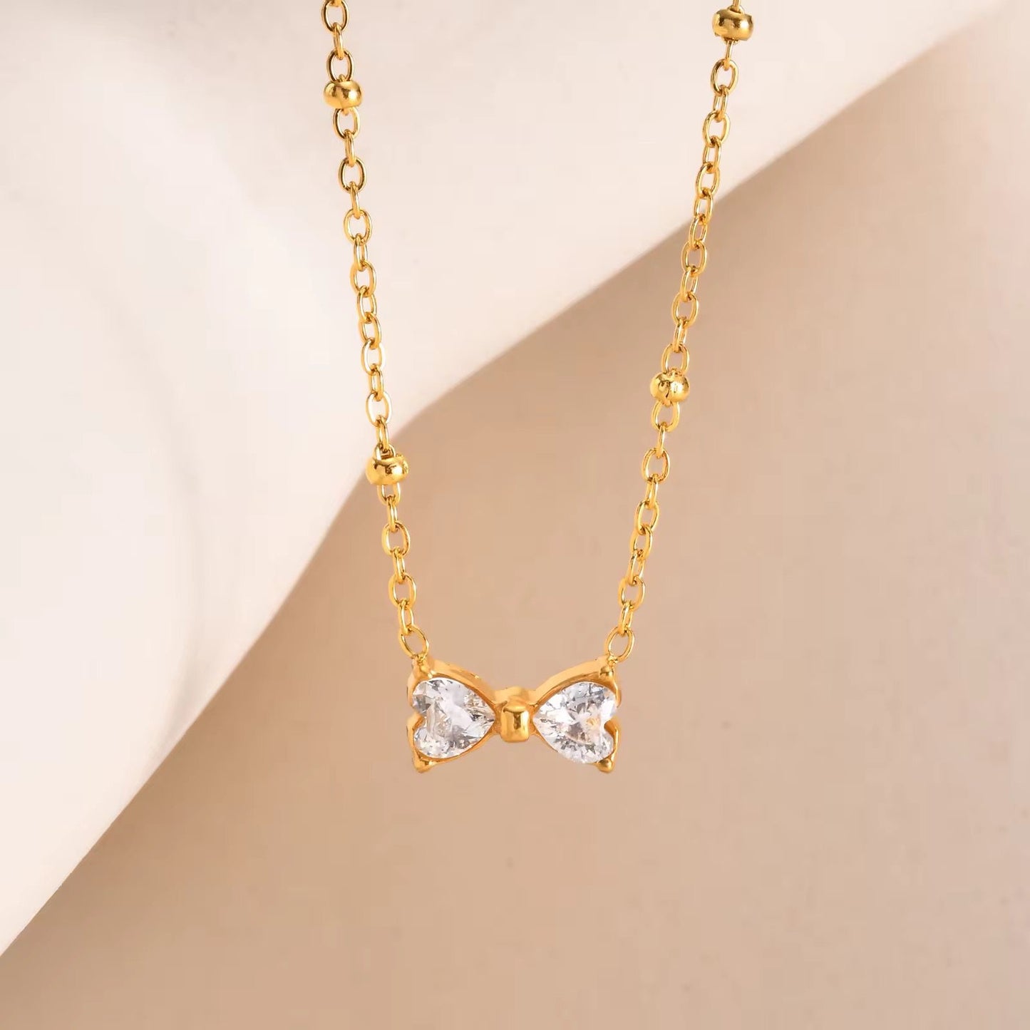 Crystal Bow Necklace