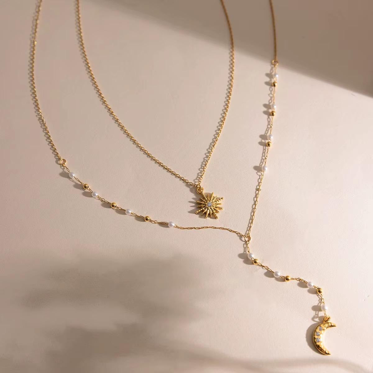 Starlit Layered Lariat Necklace