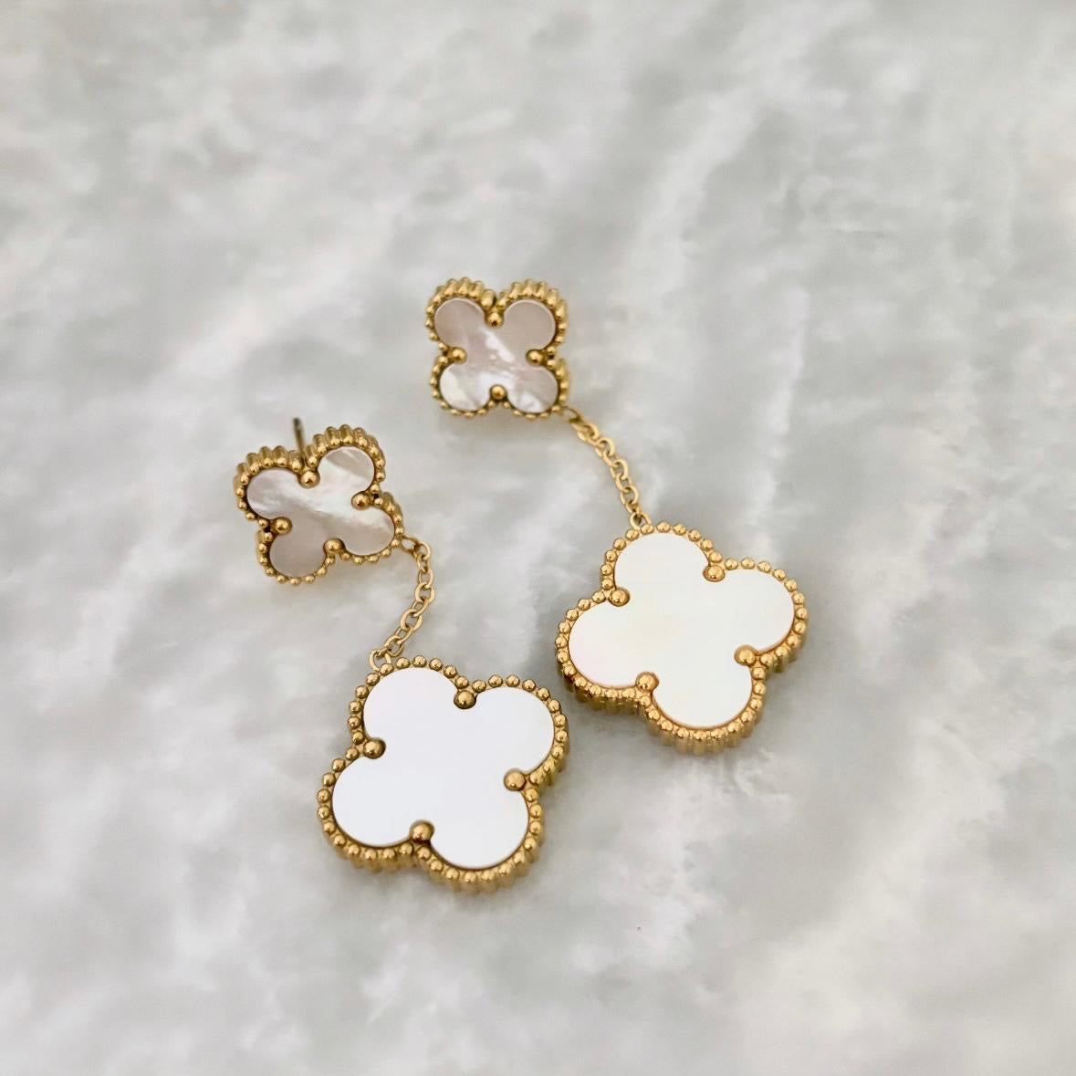 VC Pearle Drop Studs -18K