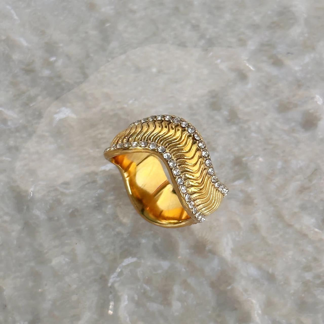 Lexux Diamond Wave Ring
