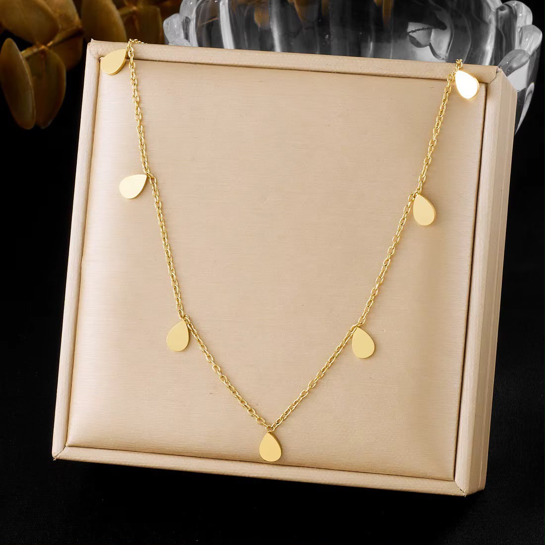 Clara Droplet Charm Necklace