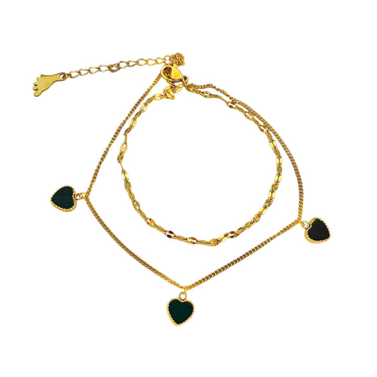 Heart Charm Anklet