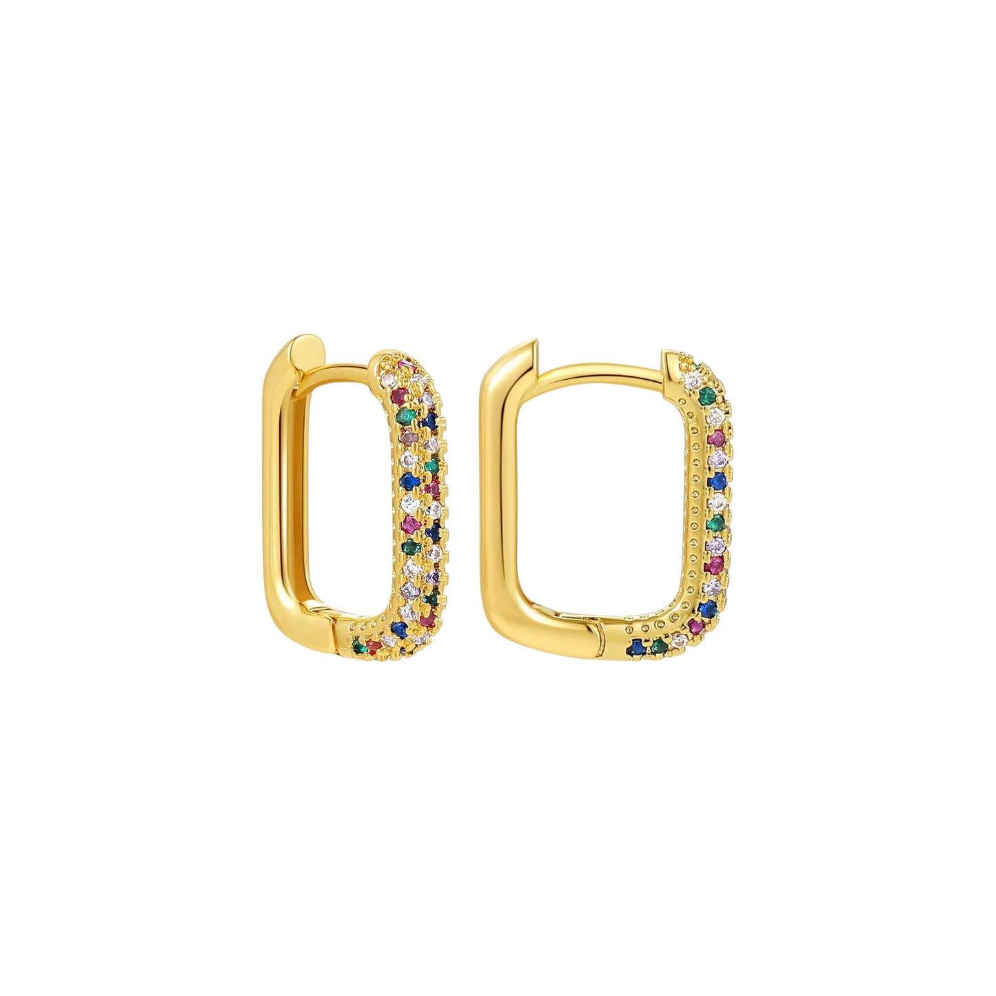 Delilah Cz Hoops -Multi