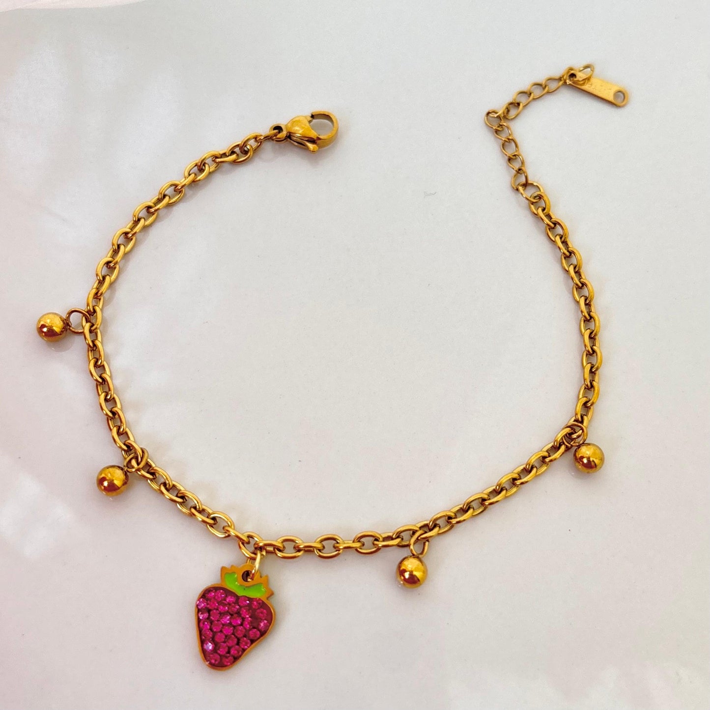 Berry Glitz Charm Bracelet