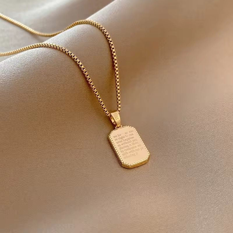 Noir -Secret Message Necklace