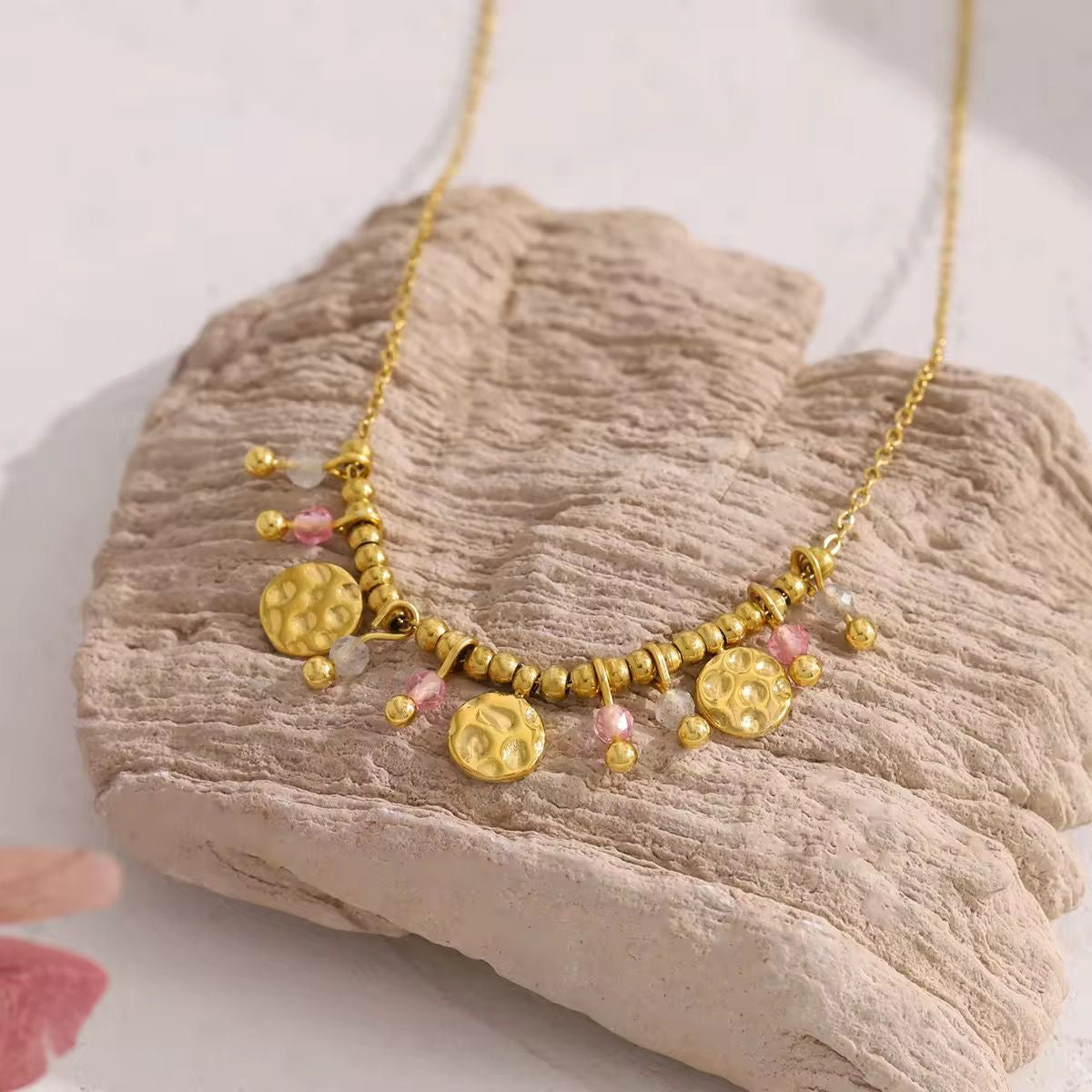 Candy Floss Coin Charm Necklace