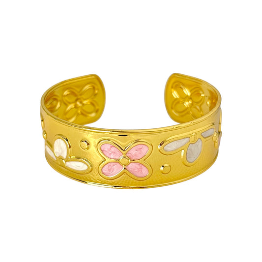 Lotus Thick LUX Cuff -Gold